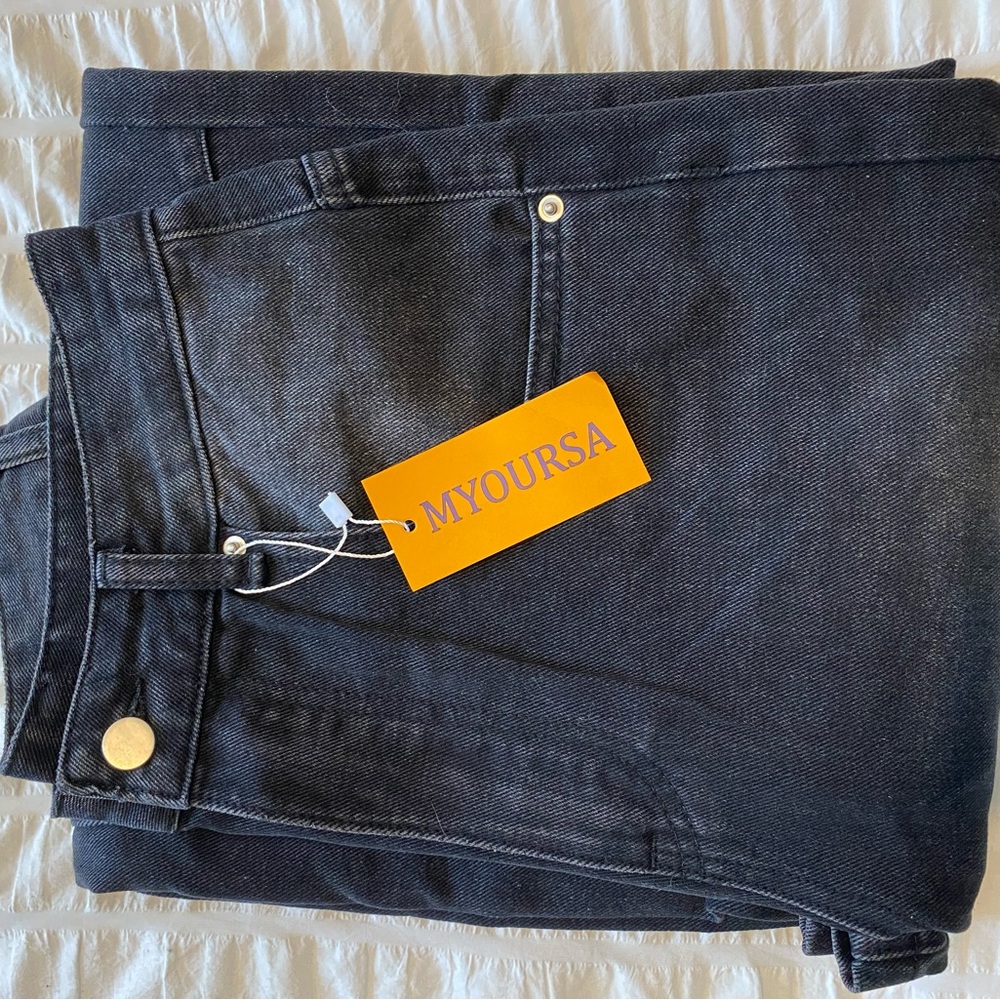 MYOURSA Black Denim Jeans